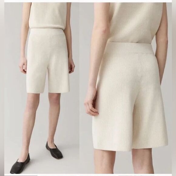 COS Ribbed Knit Sweater Shorts NWT - Picture 1 of 8